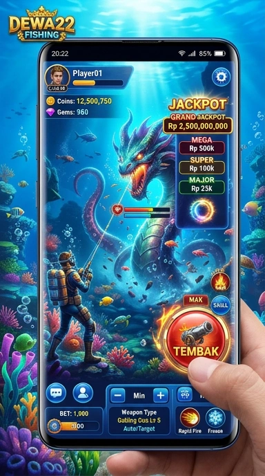 Layar utama dewa22 — antarmuka bersih setelah instalasi